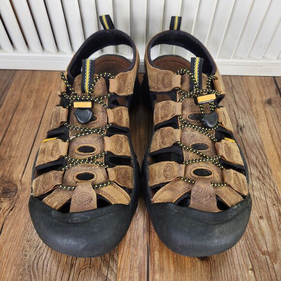 Keen Newport Classic Sandals Men\'s 8.5 Bison Brown Leather Hiking Shoes 1001870